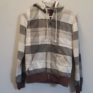 Tan/Brown Juniors Medium Zipper Hoodie